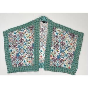 Tolani Kimono Blouse Womens One Size Open Style Floral Boho Cupro